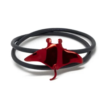 n°202br Bracciale doppio giro Manta rossa