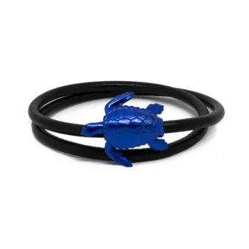 n°203blb Bracciale doppio giro Tartaruga blu