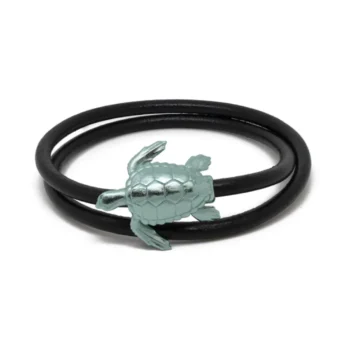 n°203blg Bracciale doppio giro Tartaruga verde