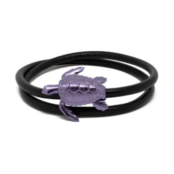 n°203blv Bracciale doppio giro Tartaruga viola